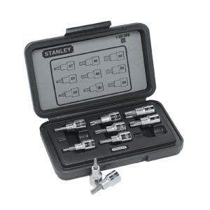 JUEGO DADOS 9 PCS PUNTAS TORX T20 A T60 MANDO 1/2" STANLEY 89-098