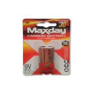 BATERIA 9V CARBON EMPAQUE BLISTER MAXDAY