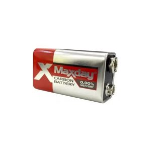 BATERIA 9V CARBON EMPAQUE PAPEL CELOFAN MAXDAY