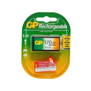 BATERIA 9V RECARGABLE 170mAh NiMH GP