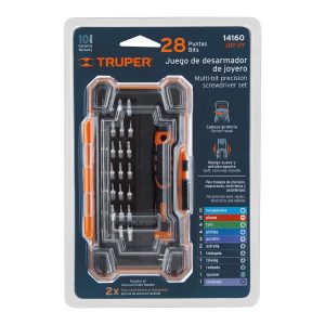 JUEGO DESTORNILLADORES PRECISION 28PCS MULTIPUNTA TRUPER JOY-29