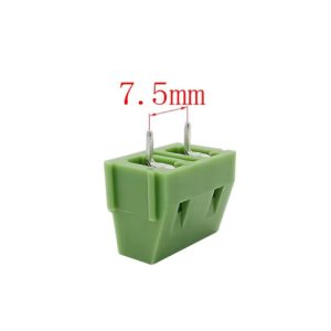 BORNERA 2 PINES 7.5 MM VERDE GRANDE (OTRO TIPO AJUSTE)